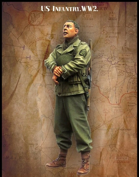 Model Kit Ww2 - Figurines d'infanterie de l'armée américaine, échelle