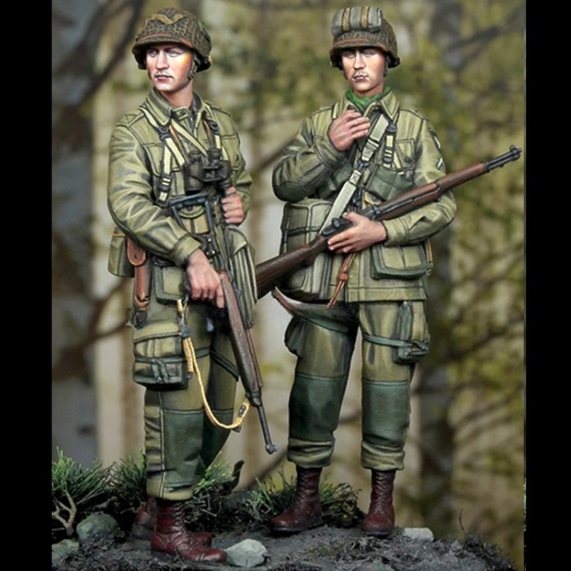 Model Kit Ww2 - Figurines miniatures militaires d'infanterie américaine, échelle